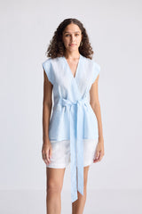 Power Moves Short Sleeve Top In Blue