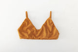 Renee Shimmer Bralette Bikini Top - Vintage Gold, Adjustable Straps with discreet space for inserts