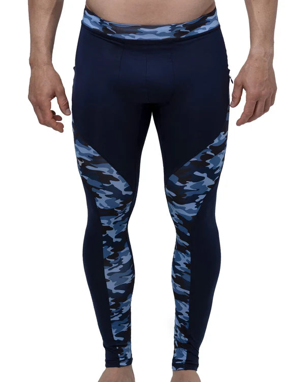 Reverse Blue Camo Meggings