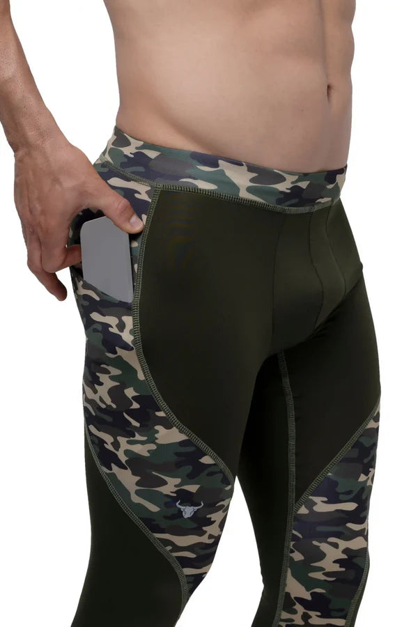 Reverse Green Camo Meggings