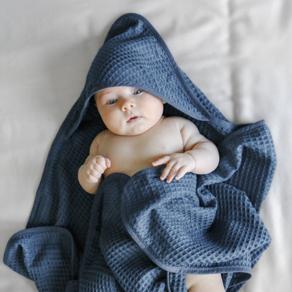 River | Hooded Waffle Towel Made With 100% Organic Bamboo #Color_river