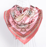 Anyyou Fashion Premium Satin Square Scarf – Elegant Pink Silk-Feel Neckwrap for Women