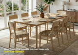 Anyseat Brown White Crack Linear Design Print Chair Cover – Stretch Washable Removable Seat Cover for Dining & Kitchen