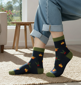 Anyfootwear 3 Pairs Women’s Seasonal Cotton Socks Funny Gift Party Multi Color