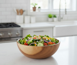 Anygleam Natural Wood Medium Acacia Wood Salad Soup Bowl Food Kitchen Tableware