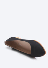 Rubina Black Canvas Slip On Women Espadrille Flat Insole Detail