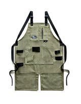 Anypron Green Canvas Gardening Apron – Waterproof, Oilproof Workwear for Gardening, BBQ & Kitchen