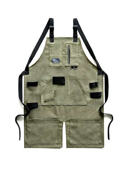 Anypron Green Canvas Gardening Apron – Waterproof, Oilproof Workwear for Gardening, BBQ & Kitchen