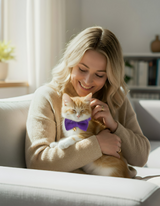 Anypet Large Violet Bow Cat Collar with Safety Buckle, Bell & Durable Adjustable Strap – Stylish Comfortable Pet Accessory for Cats