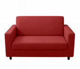 Anyseat 2-Seater Sofa Cover – Plain Wine Red Style Slipcover for Living Room Chair Protection