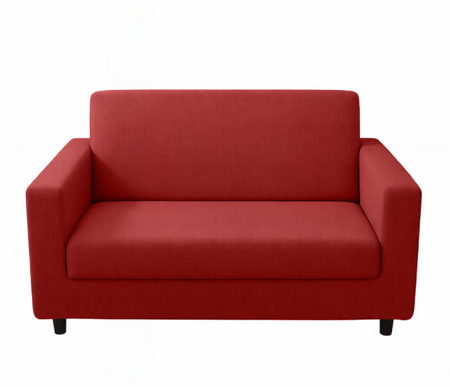 Anyseat 2-Seater Sofa Cover – Plain Wine Red Style Slipcover for Living Room Chair Protection