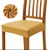 Anyseat Yellow PU Leather Chair Cover – Slipcover for Dining, Kitchen, Hotel, Banquet & Living Room Chairs