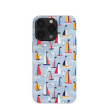 Powder Blue Sails and Seagulls iPhone 13 Pro Case