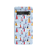 Powder Blue Sails and Seagulls Google Pixel 7 Case