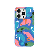 Electric Blue Sea Cows iPhone 16 Pro Case