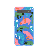 Electric Blue Sea Cows Google Pixel 6a Case