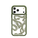 Clear Serpent Sketch iPhone 17 Pro Max Case With Forest Floor Ridge (MagSafe included)