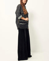 Pants Chaggy Shiny-Black