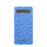 Electric Blue Shark Frenzy Google Pixel 6a Case