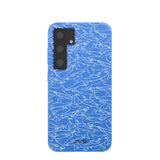 Electric Blue Shark Frenzy Samsung Galaxy S24 Case