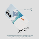 Powder Blue Shredding Peaks Samsung Galaxy S25 Case