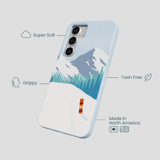 Powder Blue Shredding Peaks Samsung Galaxy S25 Case