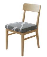 Anyseat Grey and Light Grey Wave Print Chair Cover – Stretch Washable Removable Seat Cover for Dining & Kitchen
