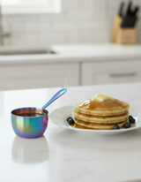Anygleam Cookware Pouring Pots 2pcs Rainbow Mini Sauce Heating Stainless Steel Kitchen Chocolate Pot Butter Milk Drip Pot Small With Handle