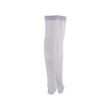 White knee-high sock on a white background