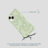 Sage Green Snaky iPhone 13 Mini Case