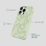 Sage Green Snaky iPhone 13 Pro Case