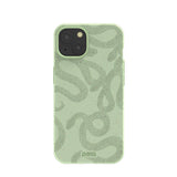 Sage Green Snaky iPhone 13 Case