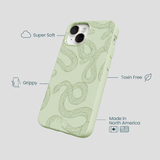 Sage Green Snaky iPhone 13 Case