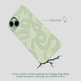 Sage Green Snaky iPhone 14 Plus Case