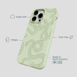 Sage Green Snaky iPhone 14 Pro Max Case
