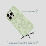 Sage Green Snaky iPhone 14 Pro Case