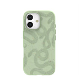 Sage Green Snaky iPhone 17 Case