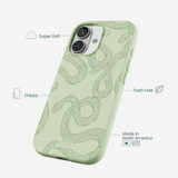 Sage Green Snaky iPhone 17 Case