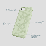 Sage Green Snaky iPhone 6/6s/7/8/SE Case