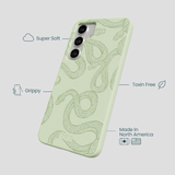 Sage Green Snaky Samsung Galaxy S25+(Plus) Case
