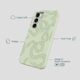 Sage Green Snaky Samsung Galaxy S25 Case
