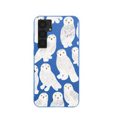 Electric Blue Snowy Owls Samsung Galaxy S25+(Plus) Case