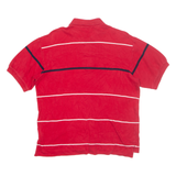 NAUTICA Mens Polo Shirt Red Striped M