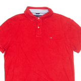 TOMMY HILFIGER Mens Polo Shirt Red L