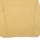TOMMY HILFIGER Mens Polo Shirt Brown Long Sleeve L