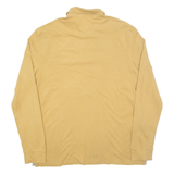 TOMMY HILFIGER Mens Polo Shirt Brown Long Sleeve L