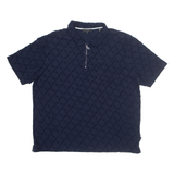 TED BAKER Mens Polo Shirt Blue Geometric XL