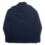 KARL LAGERFELD Mens Polo Shirt Blue Long Sleeve XL