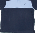 NAUTICA Mens Polo Shirt Blue Striped M
