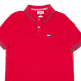 TOMMY HILFIGER Custom Fit Mens Polo Shirt Red L